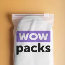 ПАКЕТЫ ДЛЯ ОДЕЖДЫ С БЕГУНКОМ WOWPACKS (ziplock)