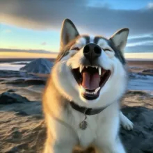 Хаски в аляске