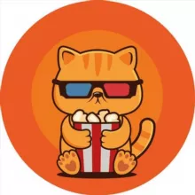 Смотрю кино с котом