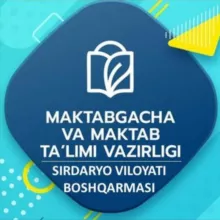 Sirdaryo viloyati Maktabgacha va maktab ta'limi boshqarmasi telegram sahifasi