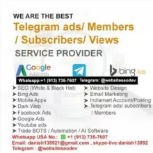 Website/SEO/Google ads/Crypto Projects/Facebook Ads /Bulk WhatsApp /Lead Generation/ Email Marketing / Telegram #SEO /Telegram