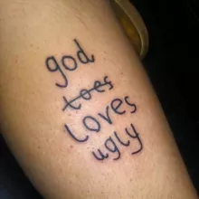 god loves ugly 💋