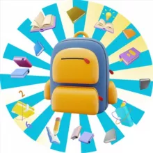 Ранец. Учебники и пособия. Для детей от 3 до 10 лет.