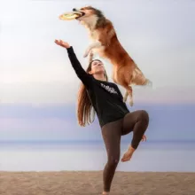 Margaret German о дог-фризби